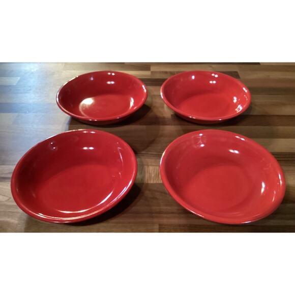 Tabletops Unlimited Espana Salad Pasta Dessert Plate 8" Set of 4 Red - Picture 5 of 9